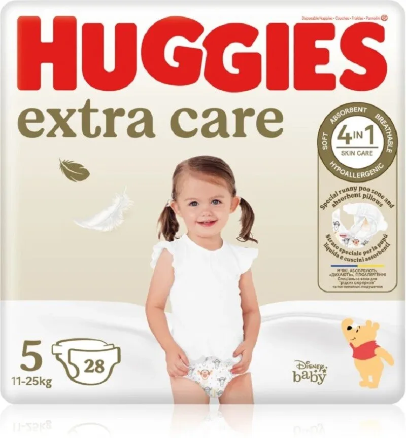 Huggies Extra Care nr.5, 11-25 kg | 28 bucati — preț și oferte