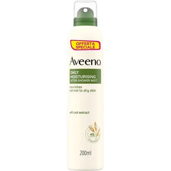 Spray de corp Aveeno după duș pentru piele uscată 200ml — preț și oferte
