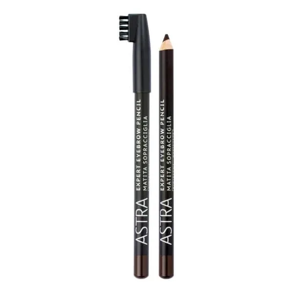 Astra Expert Eye Brow Pencil No. EB1 Black - Creion pentru sprâncene cu pieptene — preț și oferte