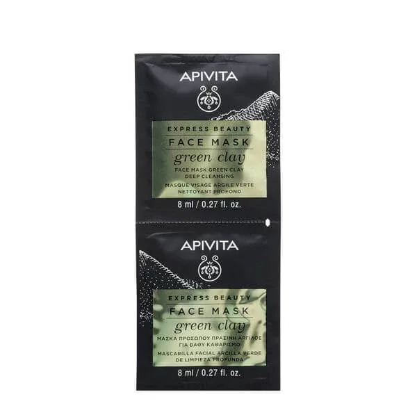 Apivita Green Clay Mască de față de curățare 2x8ml — preț și oferte