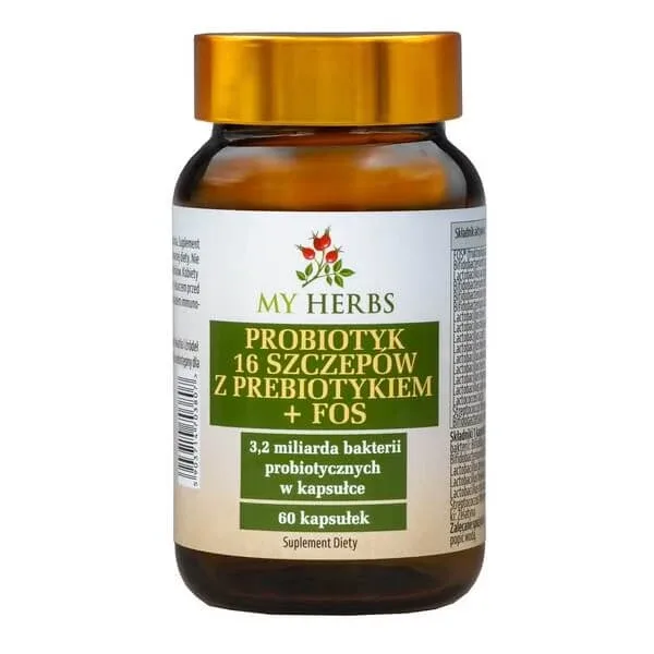 My Herbs Probiotic 16 tulpini cu prebiotic + FOS, capsule, 60 buc. — preț și oferte