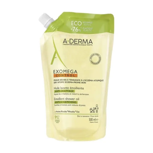 Exomega Control Emollient Cleansing Oil A-Derma Ecoricarica 500ml — preț și oferte