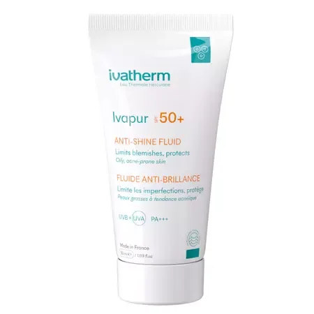 Fluid antistralucire SPF 50+ IVAPUR, Ivatherm | 50 ml — preț și oferte