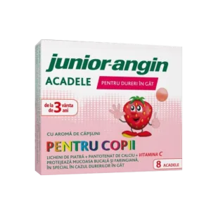 Junior Angin acadele cu aroma de capsuni, Klosterfrau | 8 buc