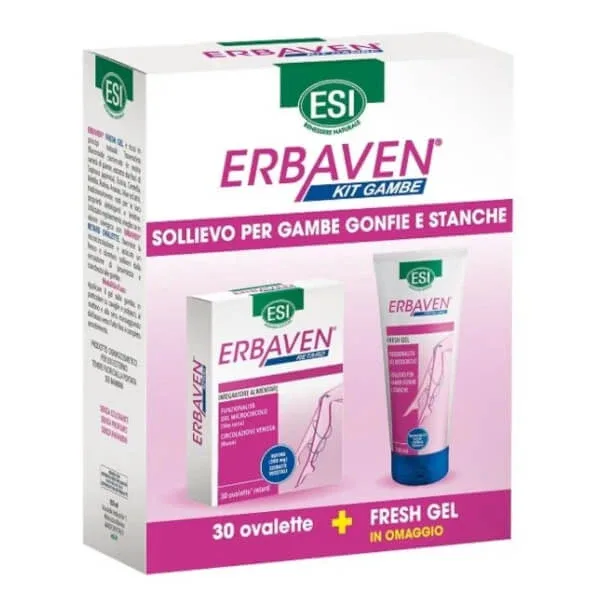 ESI Erbaven Swollen Legs Kit Supliment + Gel 100ml — preț și oferte