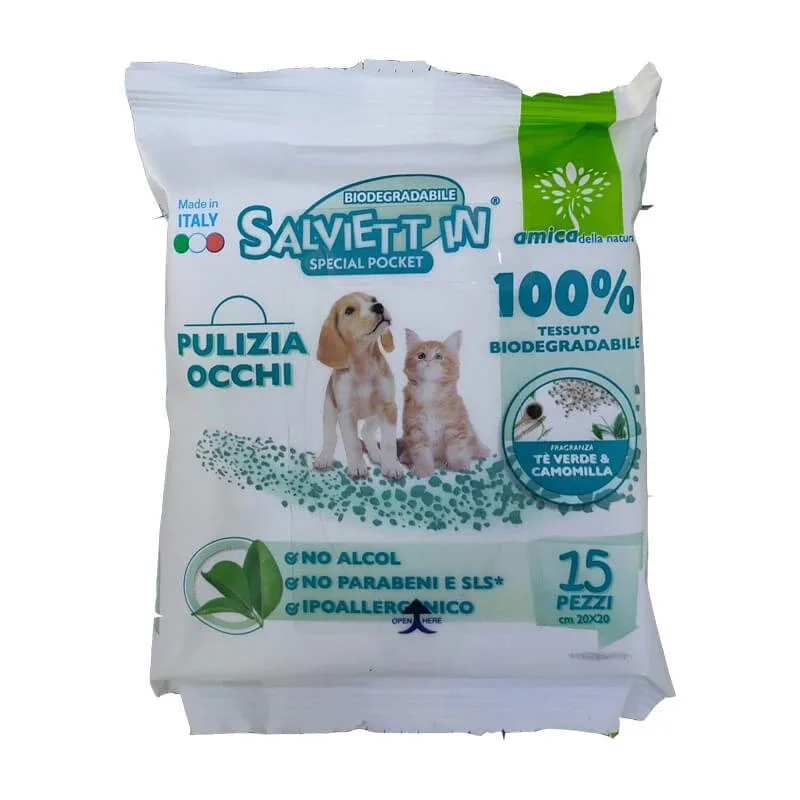 ȘERVEȚELE SPECIALE DE BUZUNAR IGIENA OCHILOR CF. (15 BUC) CEAI VERDE & MUȘEȚEL — preț și oferte
