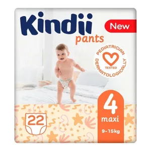 Kindii Pants, scutece, 4 (9-15 kg), maxi, 22 buc.