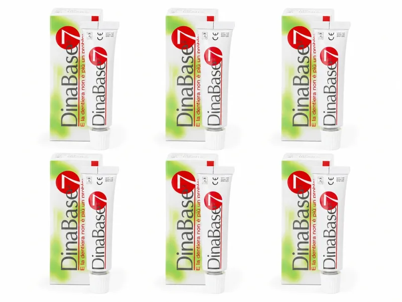 Dinabase 7 ribas adeziv pentru proteze dentare 6x20 g Quattroti — preț și oferte