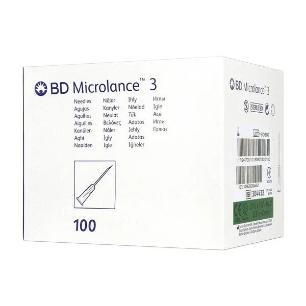 BD Microlance 3, ac, s.u., (0.8 x 40 mm), 100 buc. — preț și oferte
