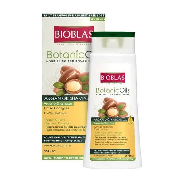 Bioblas Botanic Oils, șampon nutritiv de argan împotriva căderii părului, 360 ml — preț și oferte