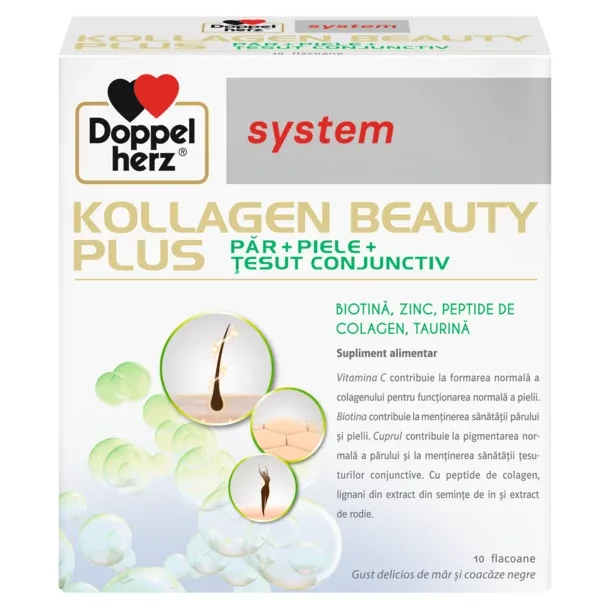 Kollagen Beauty Plus, Doppelherz System | 10 fiole — preț și oferte