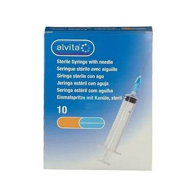 Seringă Alvita 2.5 Ml 23 Gauge 10 bucăți — preț și oferte