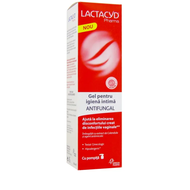 LACTACYD GEL ANTIFUNGAL 250ML Omega Pharma — preț și oferte