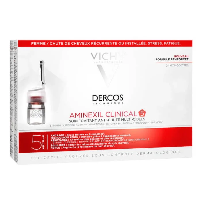 Vichy Dercos Aminexil Intensiv pentru femei cu 21 fiole anti-căderea părului — preț și oferte