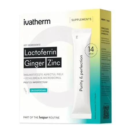 LACTOFFERIN GINGER ZINC 14 PLICURI IVATHERM — preț și oferte