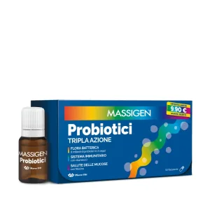 Massigen Probiotice triplă acțiune fiole 10x8ml