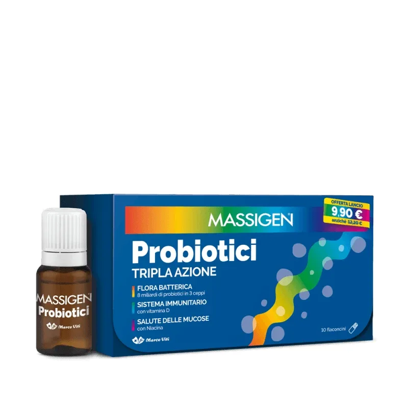 Massigen Probiotice triplă acțiune fiole 10x8ml — preț și oferte