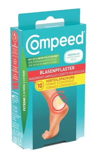 Compeed Plasturi pentru bășici Medium Extreme 10 bucăți