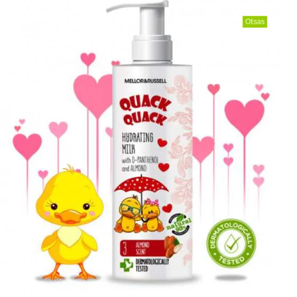 Lapte corp pentru copii Quack Quack 3 ani+ hidratant D-Pantenol si Ulei de Migdale, Rubella | 200 ml RUBELLA INFINITY — preț și oferte