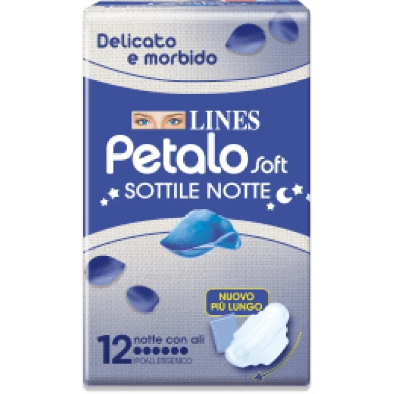 Tampoane de noapte cu aripi Lines Petal 12 bucăți — preț și oferte