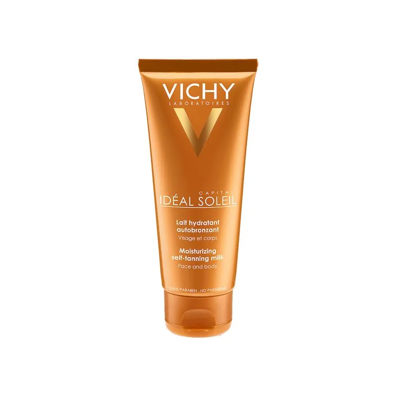 Lapte hidratant autobronzant pentru fata si corp Ideal Soleil, Vichy | 100 ml — preț și oferte