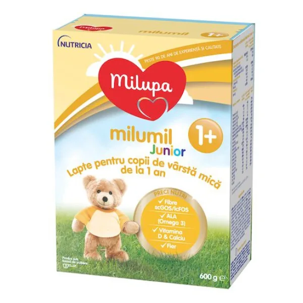 LAPTE MILUMIL JUNIOR 1+ 600G MILUPA — preț și oferte