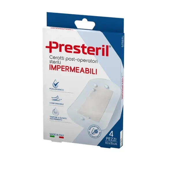 PRESTERIL 4 pansamente postoperatorii impermeabile 10x15 cm — preț și oferte