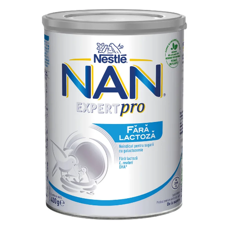 Lapte praf NAN Fara Lactoza de la nastere | 400 g NESTLE — preț și oferte