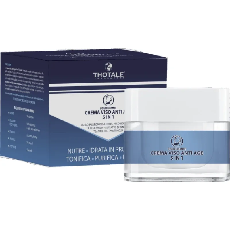 Cremă de față antiîmbătrânire pentru bărbați 5 în 1 Thotale Pour Homme 50ml — preț și oferte