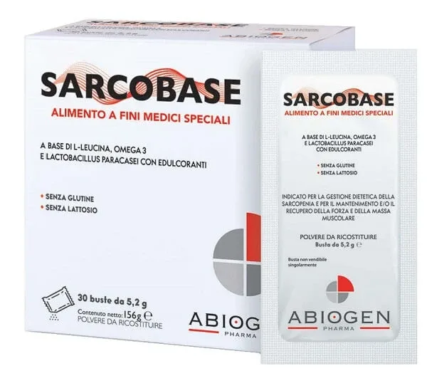 Abiogen Sarcobase 30 plicuri alimente speciale sarcopenie L-leucină omega 3 — preț și oferte