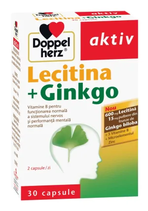 Lecitina + Ginkgo, Doppelherz Aktiv | 30 capsule