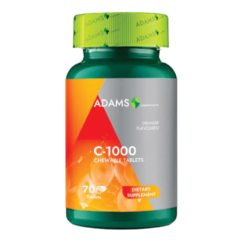 Vitamina C-1000, 70 tablete masticabile, Adams ADAMS VISION — preț și oferte