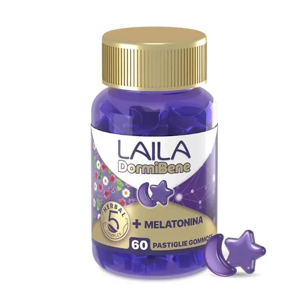 Laila DormiBene 60 Gummy Supliment de somn Melatonină boabe relaxante — preț și oferte