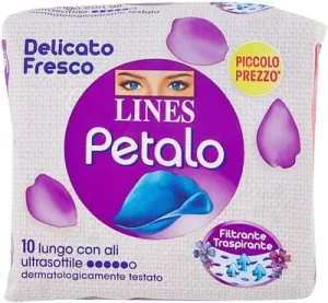 Linii Petal Albastru Absorbant Lung Cu Aripi 10 Bucăți