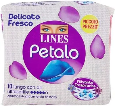 Linii Petal Albastru Absorbant Lung Cu Aripi 10 Bucăți — preț și oferte
