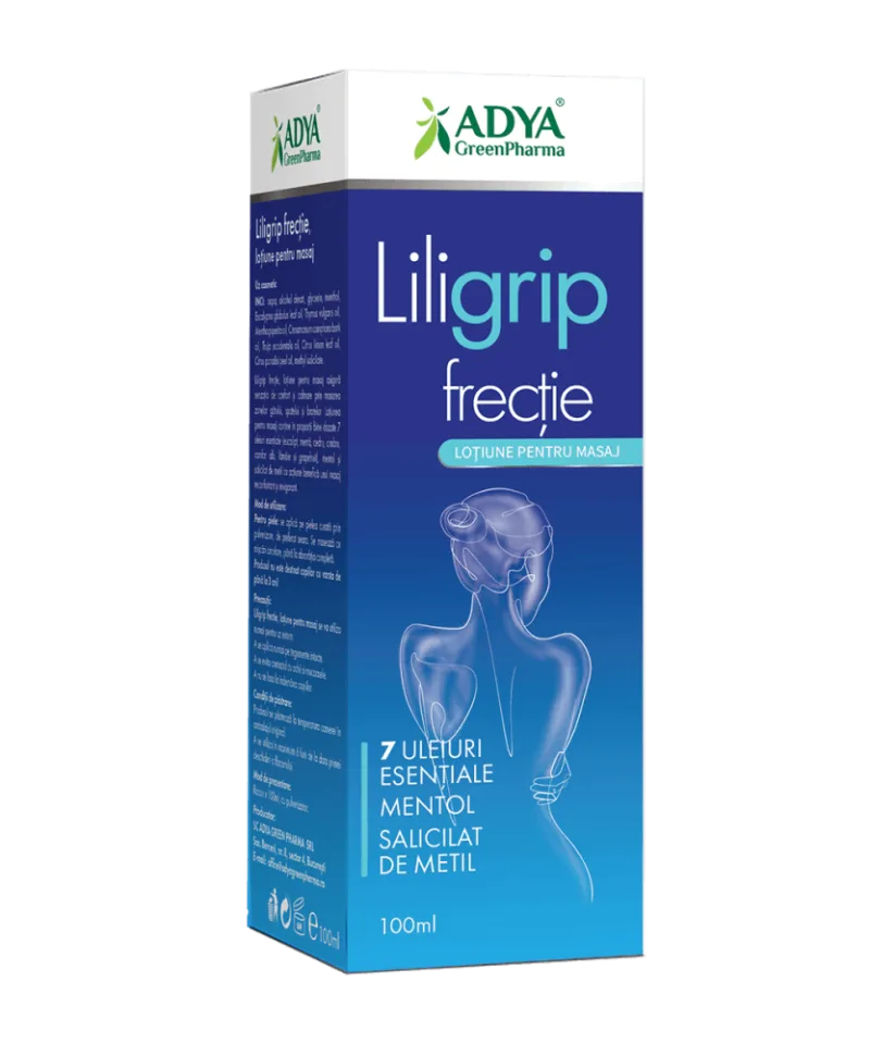 Liligrip frectie, lotiune pentru masa, Adya Green Pharma | 100 ml — preț și oferte