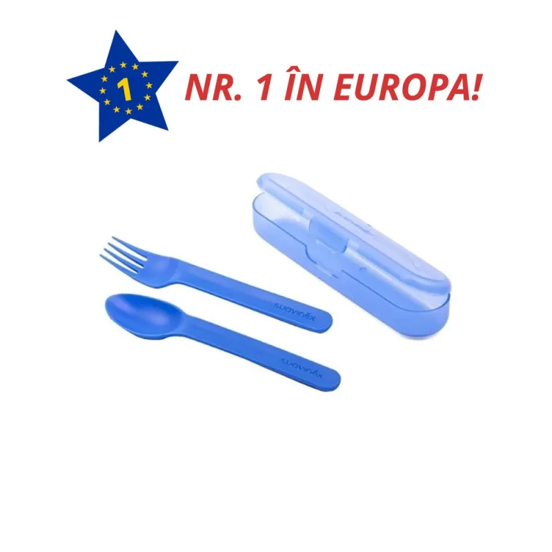 LINGURITA SI FURCULITA SET HRANIRE BLUE +12 LUNI 3400767 SUAVINEX — preț și oferte