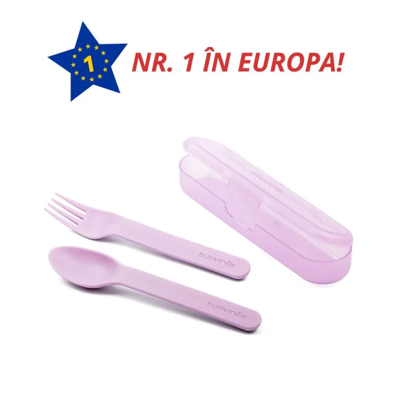 LINGURITA SI FURCULITA SET HRANIRE VIOLET +12 LUNI 3400767 SUAVINEX — preț și oferte