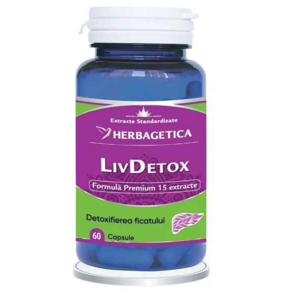 LivDetox, Herbagetica | 60 capsule — preț și oferte