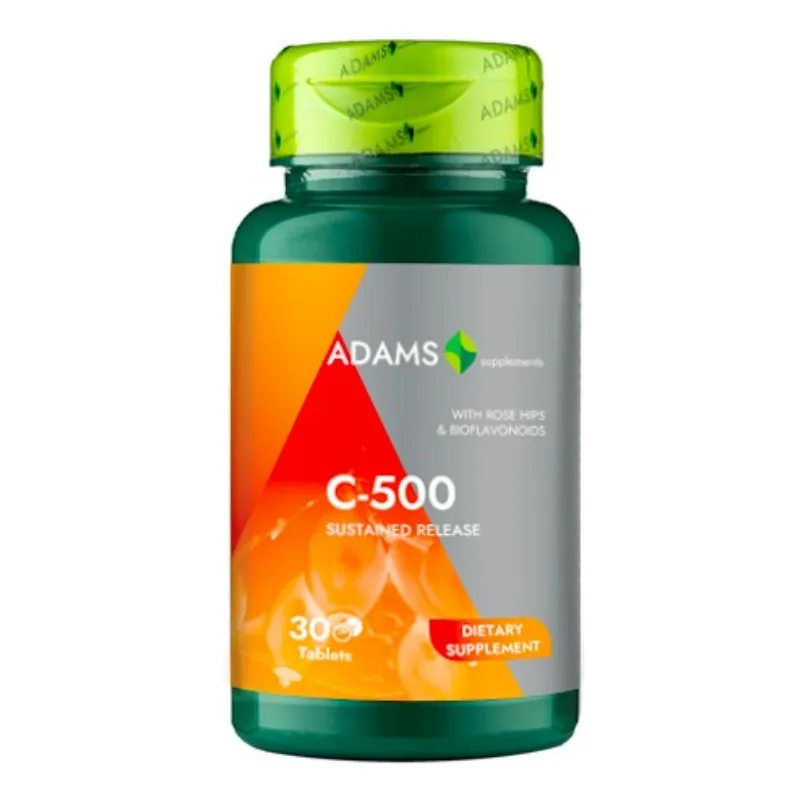 Vitamina C-500 cu Macese, 30 tablete, Adams ADAMS VISION — preț și oferte