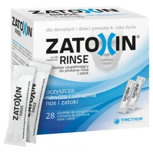 Zatoxin Rinse, set suplimentar de clătire nazală și sinusală pentru adulți și copii peste 4 ani, 3,2 g x 28 plicuri