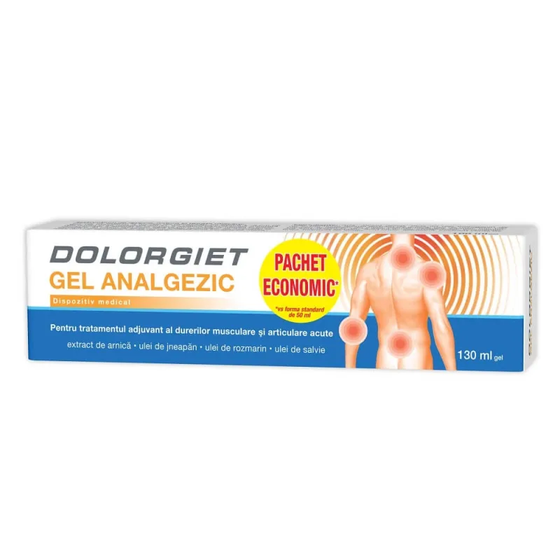 Gel analgezic Dolorgiet (pachet economic), 130 ml, Zdrovit — preț și oferte