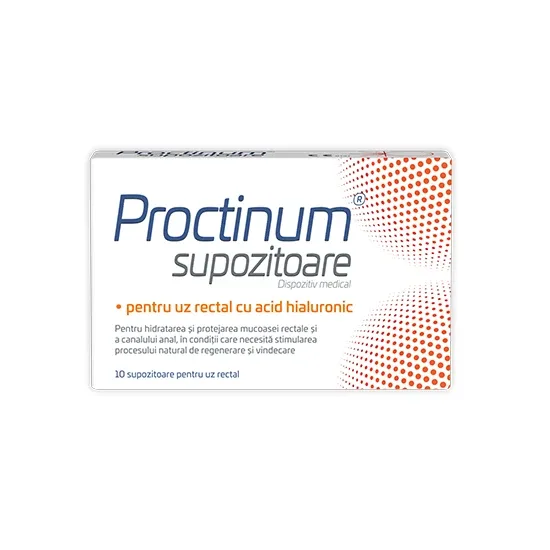 Supozitoare cu acid hialuronic, 10 buc, Proctinum ZDROVIT — preț și oferte
