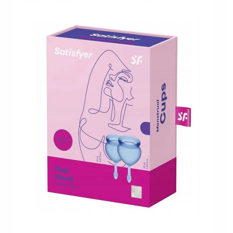 Set de cupe menstruale Feel Good 15ml + 20ml albastru închis — preț și oferte