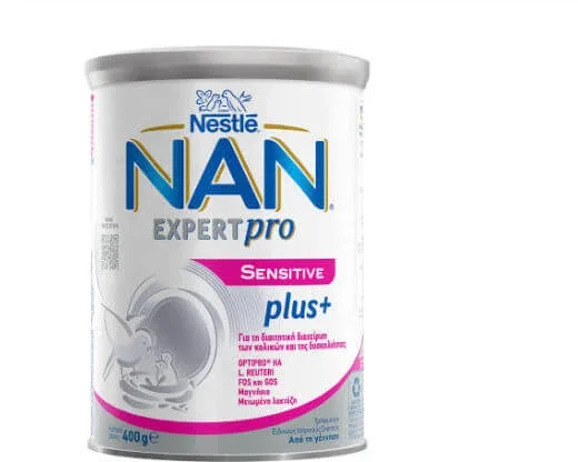 NAN Expert Pro Sensitive Plus+ Lapte praf pentru gestionarea dietetică a colicilor și constipației 400gr — preț și oferte