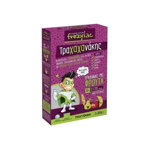 FREZYLAC Trahane organice din cereale integrale cu fructe organice proaspete integrale de la 6 luni 2x165gr