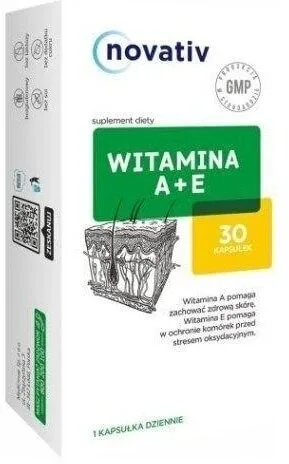 Novativ Vitamina A+E 30 capsule — preț și oferte