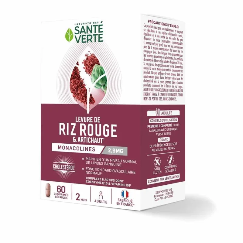 Sante Verte Orez Drojdie Colesterol 60 Tablete — preț și oferte