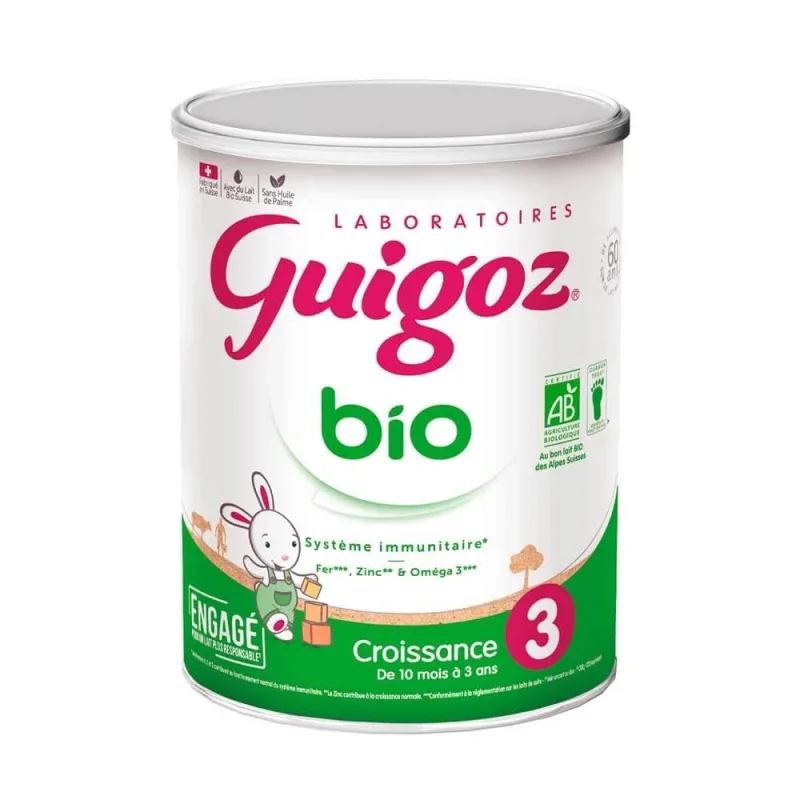 Guigoz Lapte praf bio Creștere 3 bio de la 10 luni la 3 ani 800g — preț și oferte