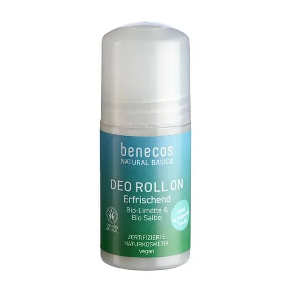 Benecos Natural, deodorant roll-on natural cu salvie organică, 50 ml — preț și oferte